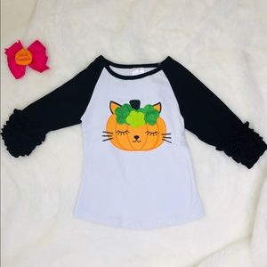 🎃 GIRLS HALLOWEEN RUFFLE SHIRT🎃